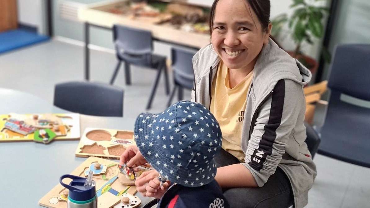 Chau at work as an early childhood educator