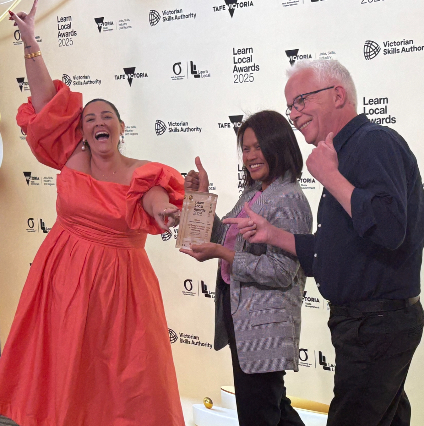 LCEC, Assist Ability Australia and Laverton Community Children's Centre accepting the award